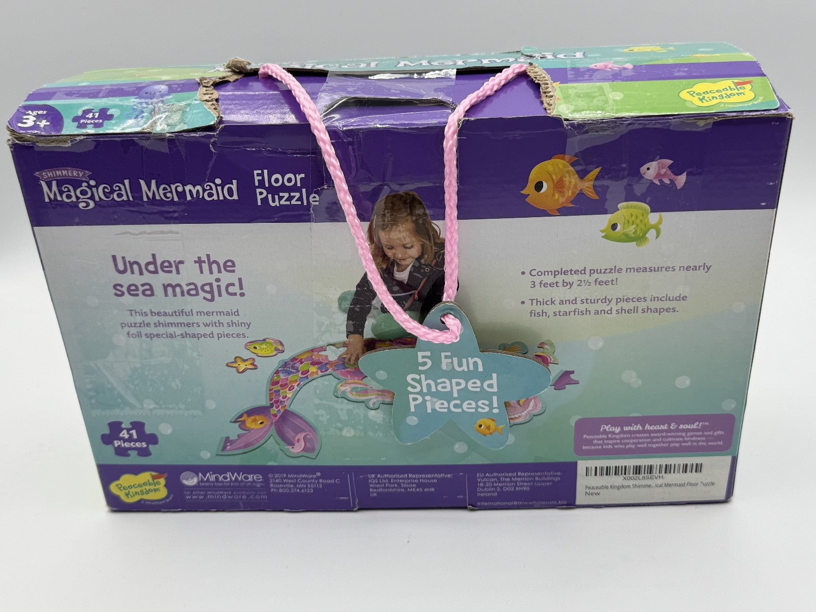 Magical Mermaid Floor Puzzle  Shimmery Fun for Kids and Family Activities NIB