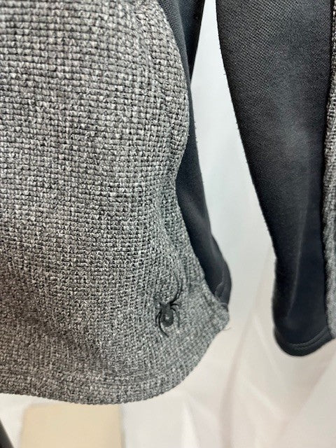 Spyder Jacket Girl's Medium Gray/Black Full Zip Sweater Jacket Sweater,Pre-owned