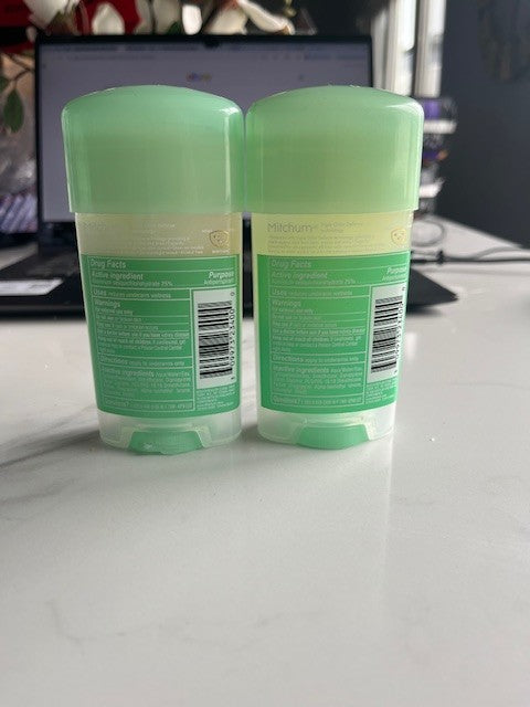 2 pk. Mitchum Women Triple Odor Defense Antiperspirant Deodorant Gel 3.4 oz New