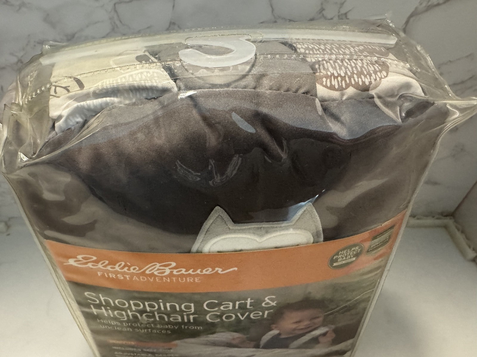 Eddie Bauer Shopping Cart Cover High Chair, Owl Cover Gray Protective Cover, NIB