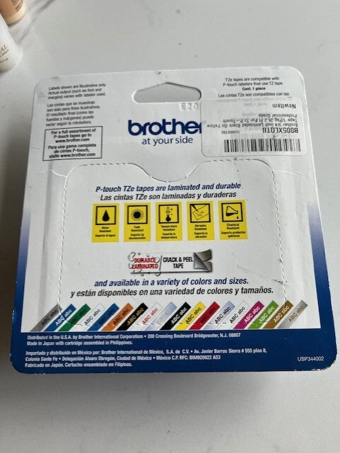 Brother P-Touch YZe-641,  3/4" - Laminated Black Print On Yellow Tape New Sealed
