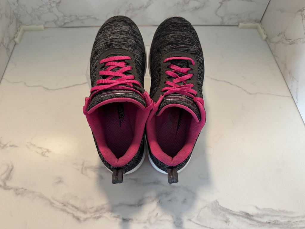Skechers Flex Appeal 3.0 Lite Weight Black Pink Sneakers Shoes Womens Size 6