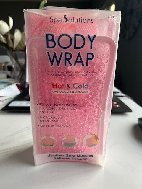 NEW Spa Solutions Hot & Cold Body Wrap -Pink- Back, Neck, Shoulder,Legs  SEALED