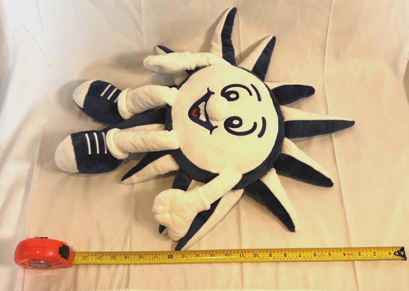 MSC Cruise Ship Smiling Sun Mascot Plush – Large 23, Blue and White, Pre-owned