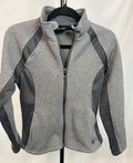 Spyder Jacket Girl's Medium Gray/Black Full Zip Sweater Jacket Sweater,Pre-owned
