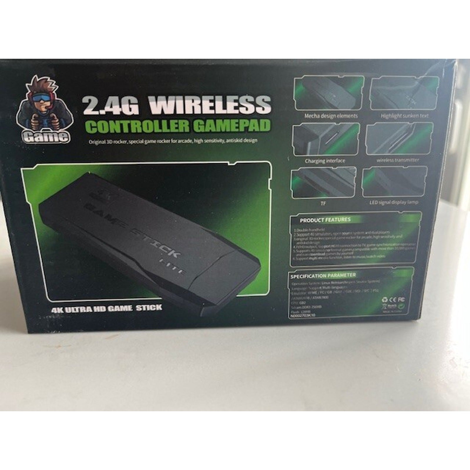 NEW 2.4G Wireless Controller Gamepad Lite 4K Ultra HD Game Stick Lite KIT- NIB