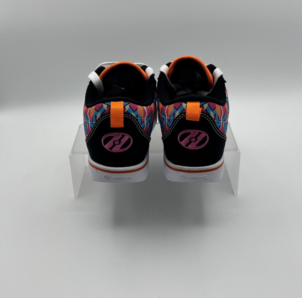Heelys Pro 20 90s Print Lace Up Skate Wheel Sneaker Shoes Youth Size 2, w/Wheels