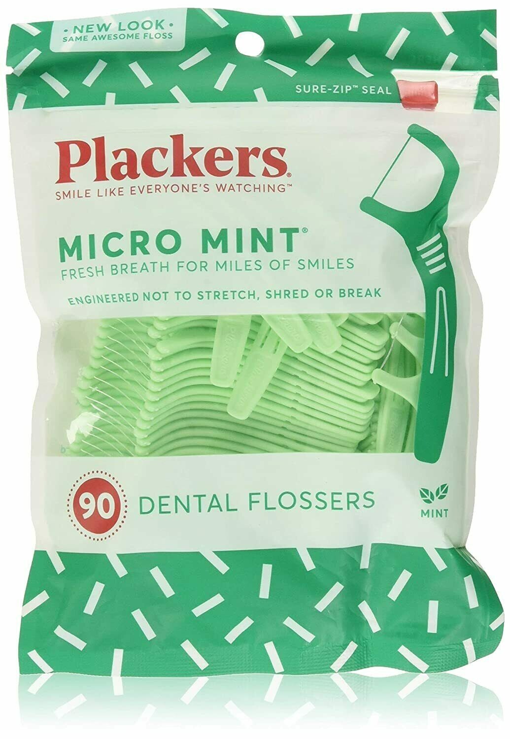 Travel Size Breath Freshener Dental Flosser w/ Mint Flavor 90 CT, Sealed NEW
