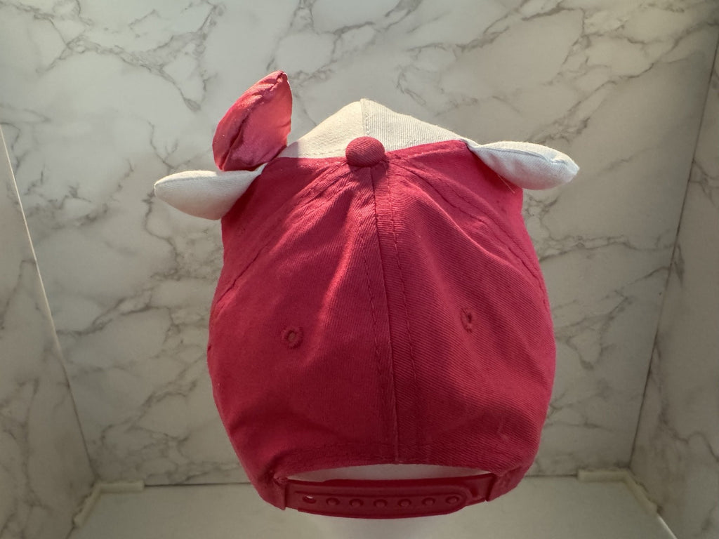 Hello Kitty with Baseball Cap Hat with Pink Ribbon, Pre-owned, Good Condition.