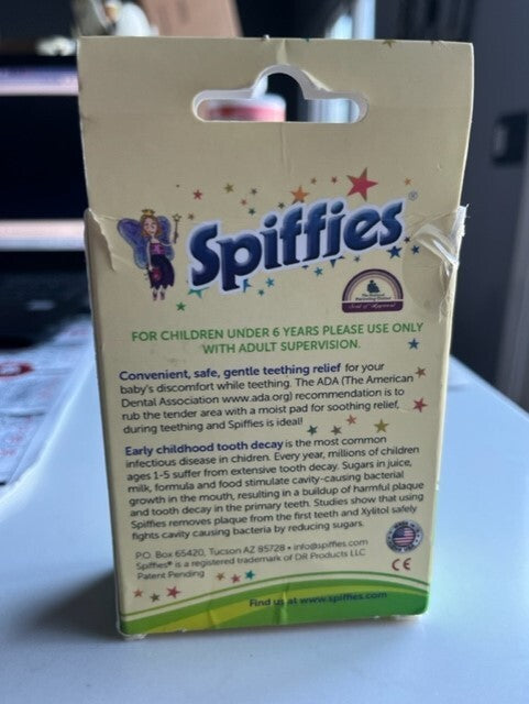 Apple Spiffies Baby Teething & Cleansing 20 Wipes Aged 4 mos & Up SEALED