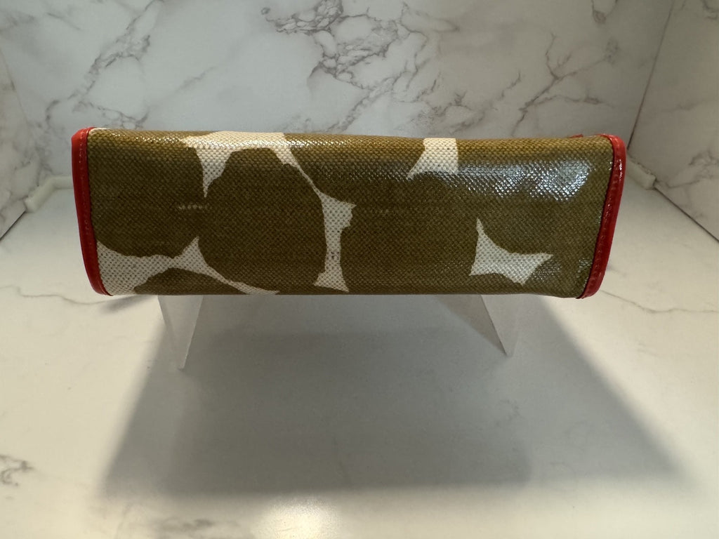 KATE SPADE Medium Heddy Cosmetic Pouch Biege Cow Print Handbag/Makeup Bag, NWOT