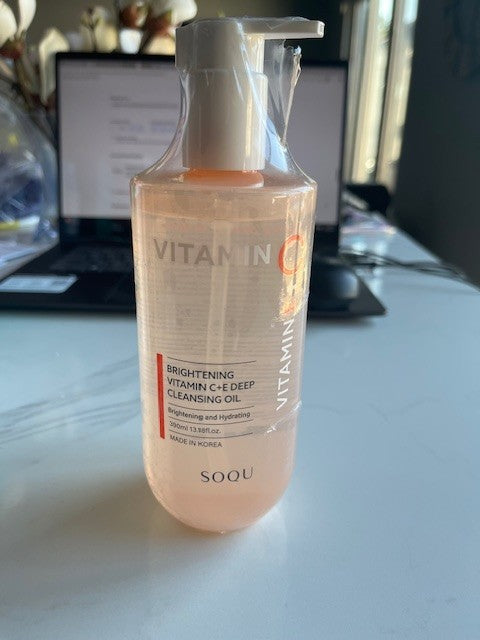 SOQU Brightening Hydrating Vitamin C + E Deep Cleansing Oil 13.18 oz Made Korea