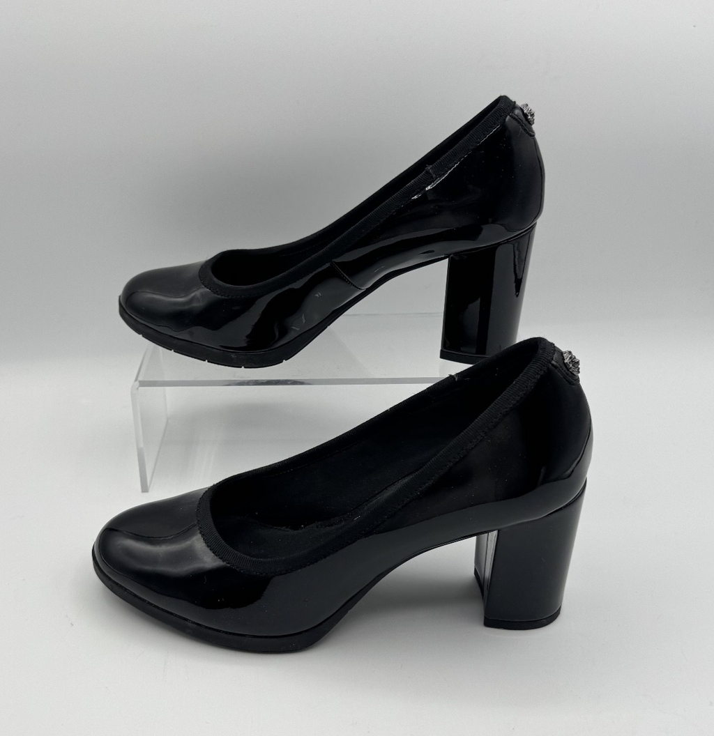 Anne Klein Women's Castana Block Heel Pumps Black 5 1/2M, NEW