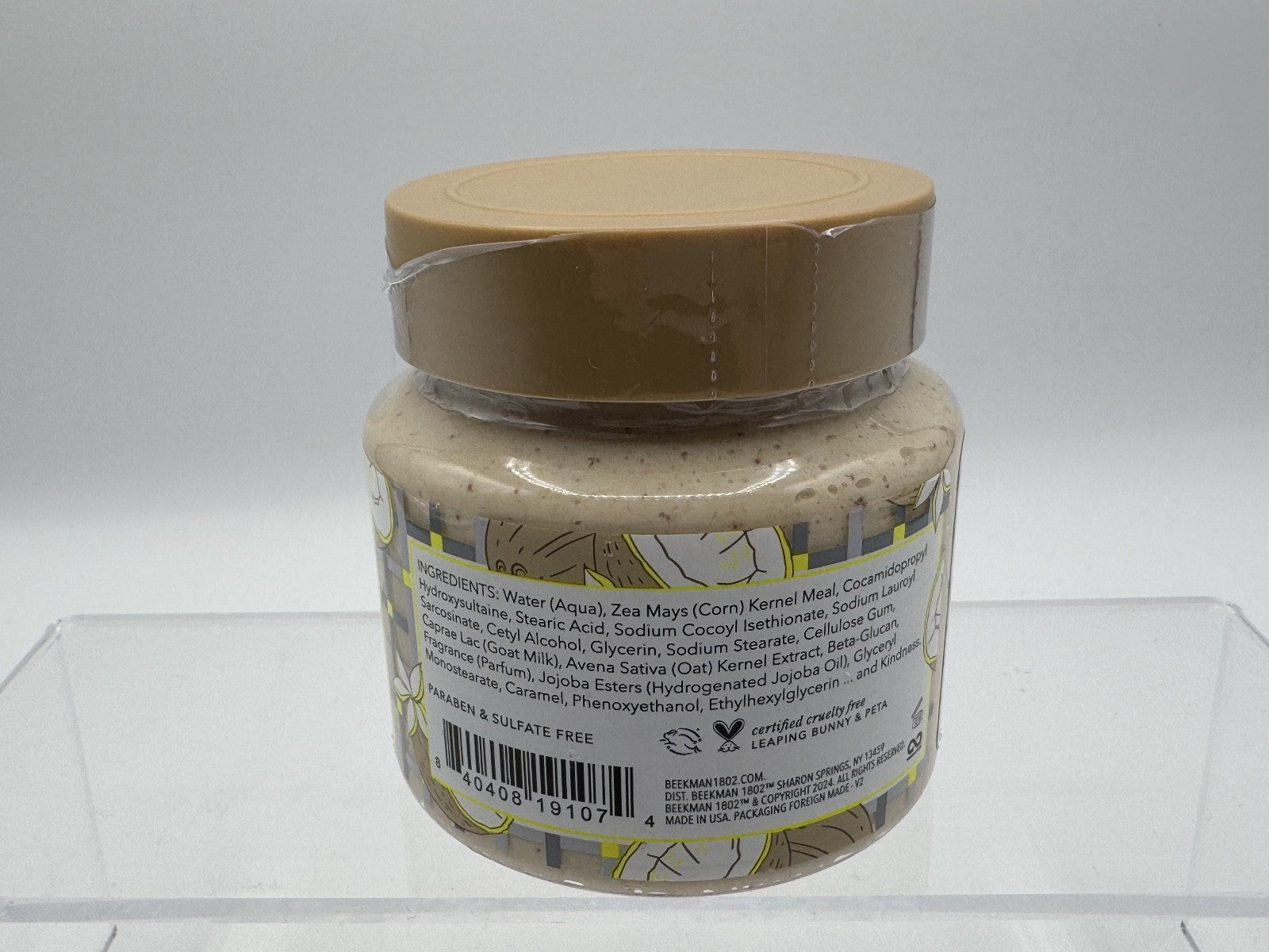 Beekman 1802 Coconut Cream Milk Exfoliating Body Scrub 8oz Smooths Skin & Evens