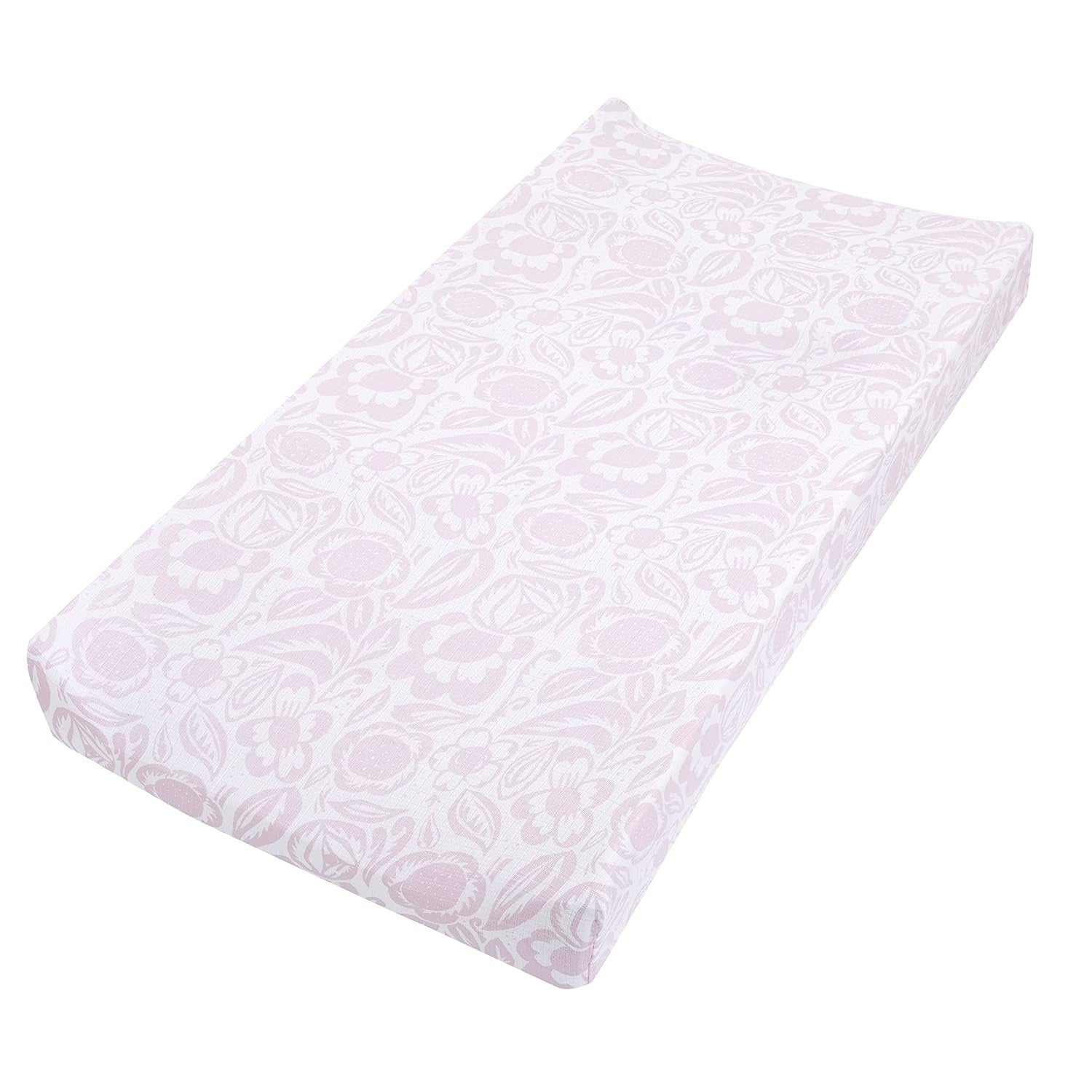 Aden + Anais Essentials Changing Pad / Mat Cover, Pink/White Flowers, New Sealed