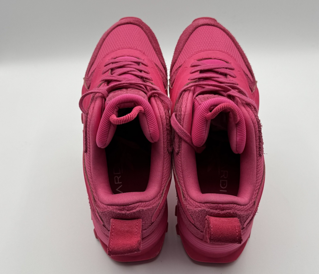 Reebok x Cardi B Classic Leather v2 Shoes Womens Size 8.5 Pink Athletic Trainers