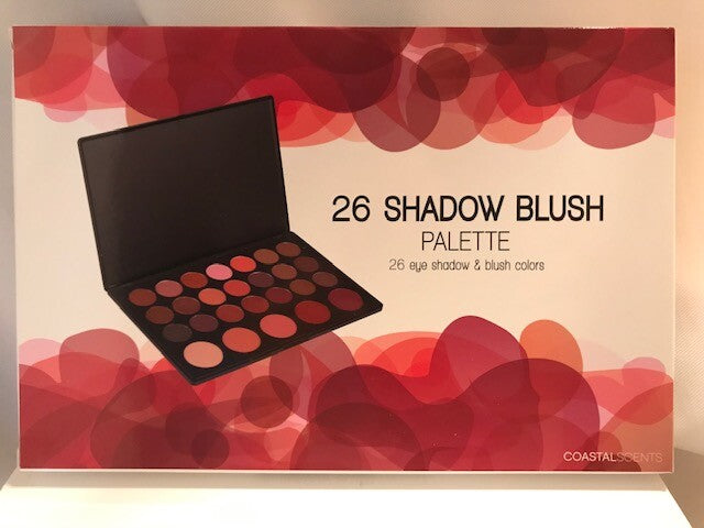 Coastal Scents Makeup 26 Eye Shadow BLUSH PALETTE + Beauty Blending Sponge