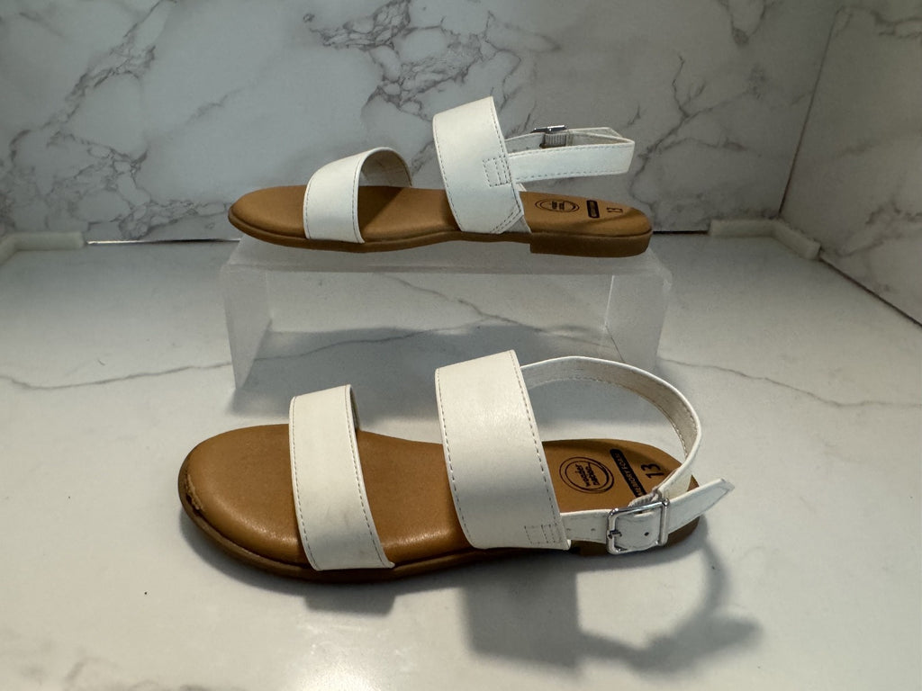 Wonder Nation White Wonder Nation Two-Strap Sandal Size 13 Girls, Pre-owned