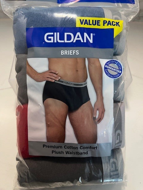 Gildan 5 Pack Men’s Cotton Soft Comfort Support Briefs Size 2XL 44-46 Assorted