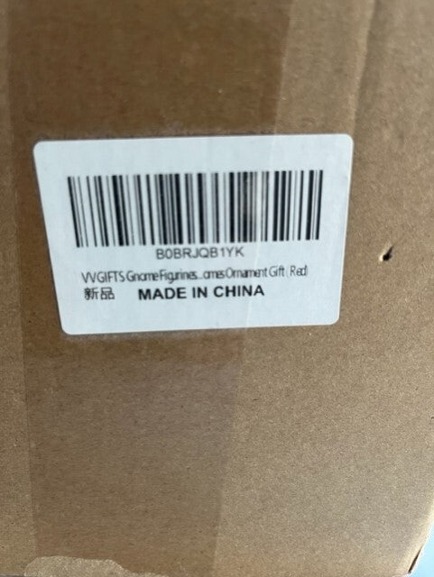 VVgifts Gnome Figurines Decor Gnome Sculpture Statue Home/Office 7 1/2 in-NIB