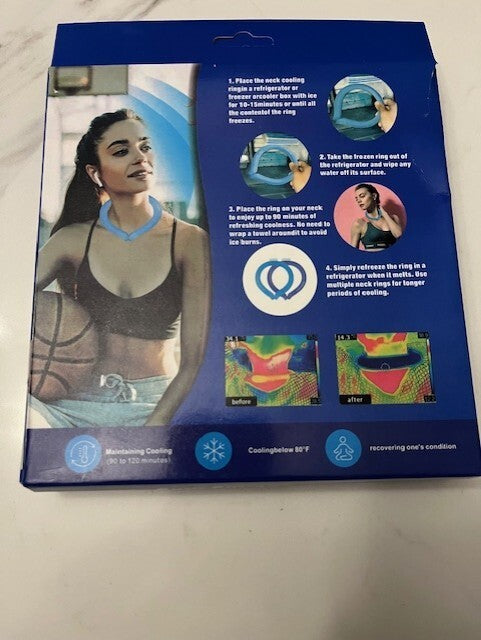 Cool Tube Neck Cooling Ring Summer Gadget Wearable Ice Pillow Portable Reusable