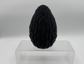 3D Printed Dragon Egg Large 6" Scale Texture Articulated Fly Dragon Inside Black