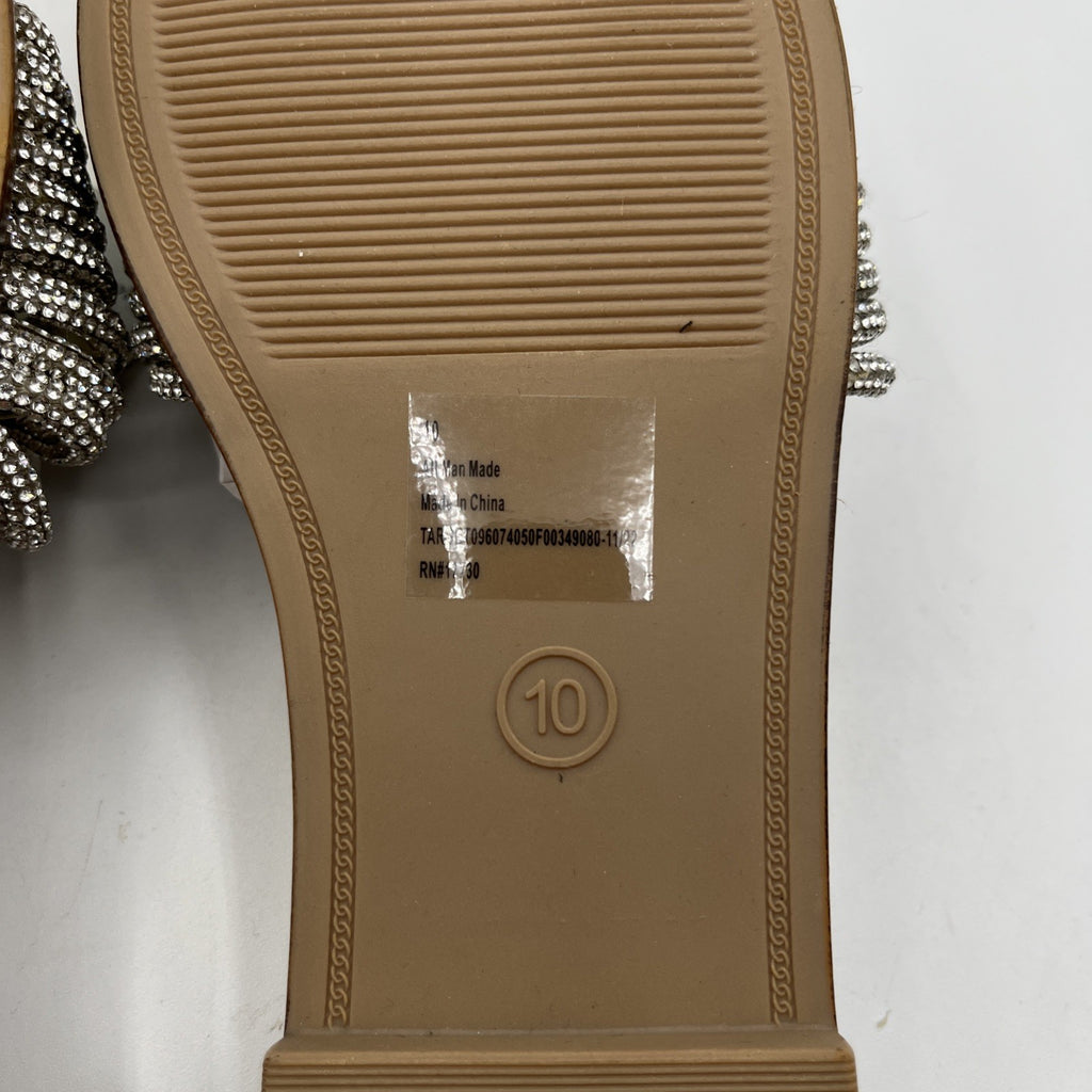 a new day women's slides 546 Sliver Braided Strap Slide Sandals Casual Slip-on