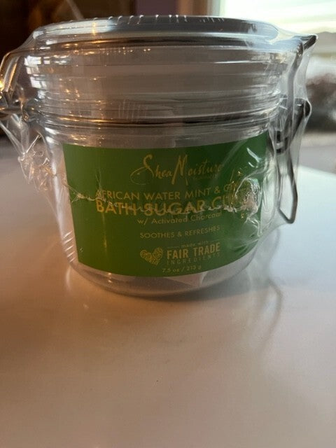 Lot of 3 Shea Moisture African Water Mint and Ginger Bath Sugar Cubes SEALED