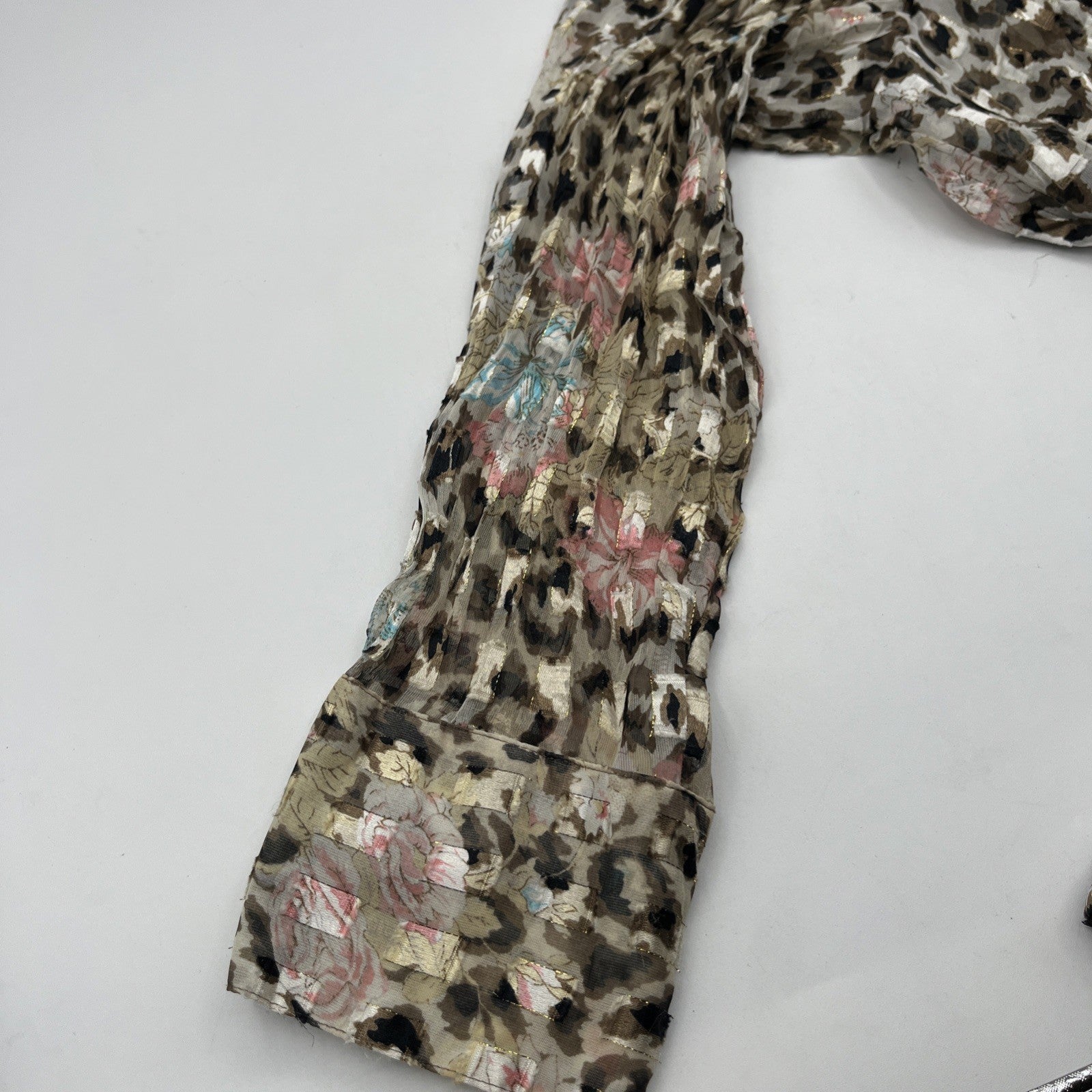Ashley Stewart Plus Women's LIGHTWEIGHT Leopard ANIMAL PRINT Blouse 2XL Pre-own