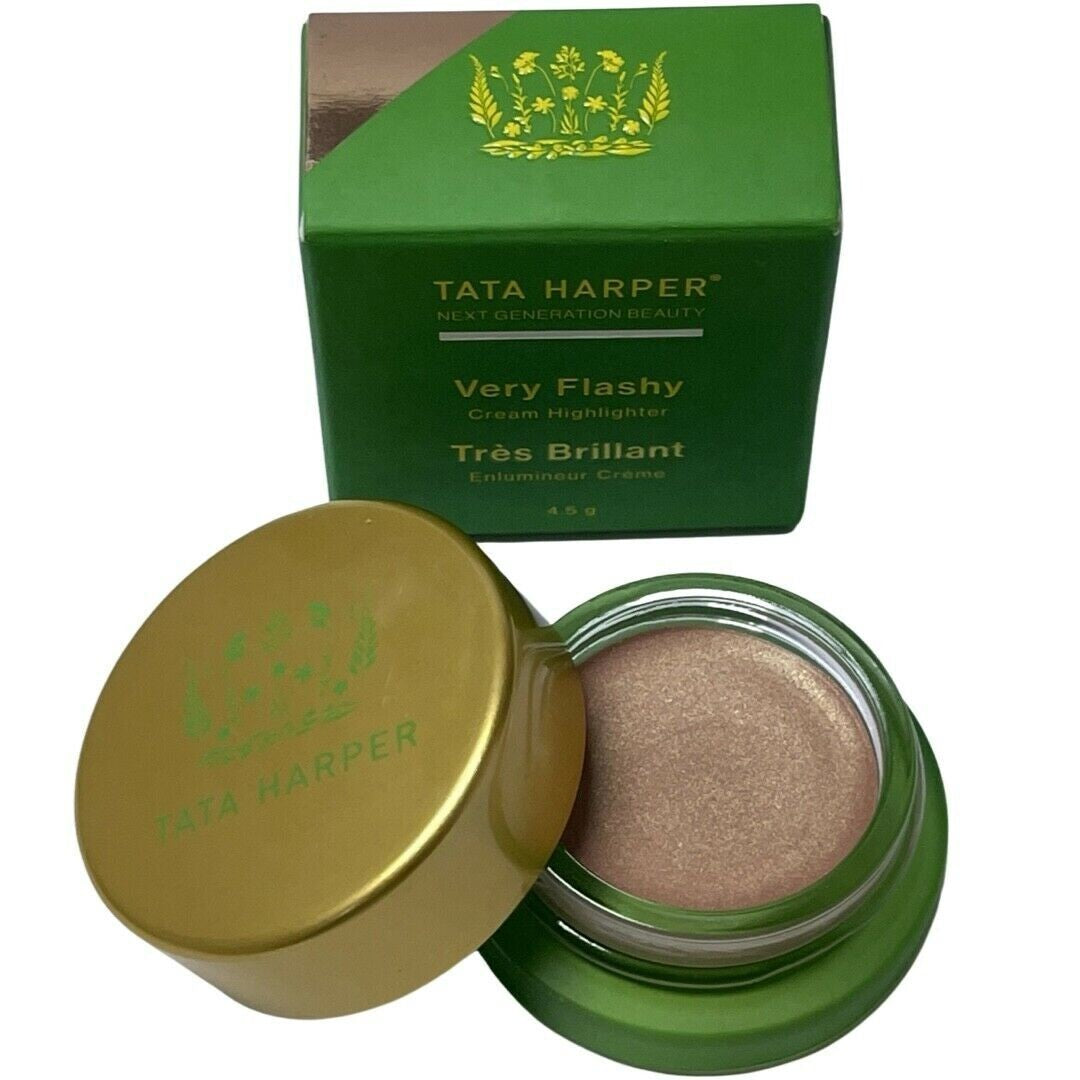 Tata Harper VERY FLASHY Cream Highlighter 4.5g VITAMIN-INFUSED + Cleanser+ Samp