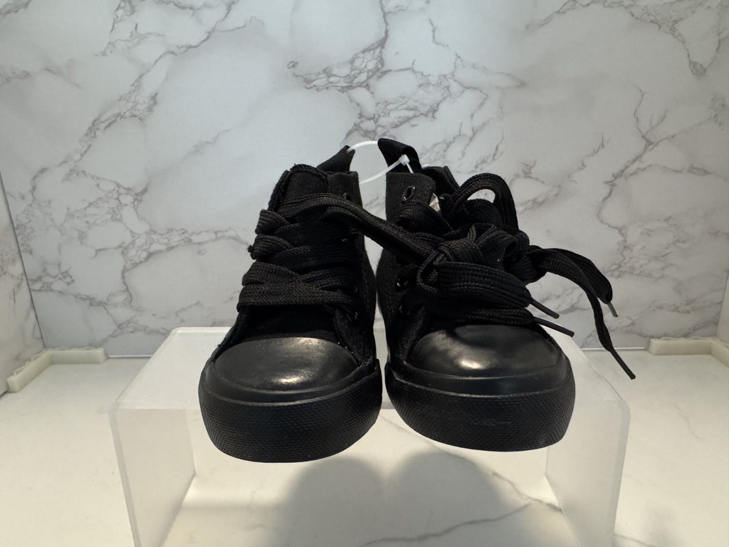 ZOOGS Fashion High-Top Canvas Sneakers Black Toddler Size 5T, Unisex, Brand New