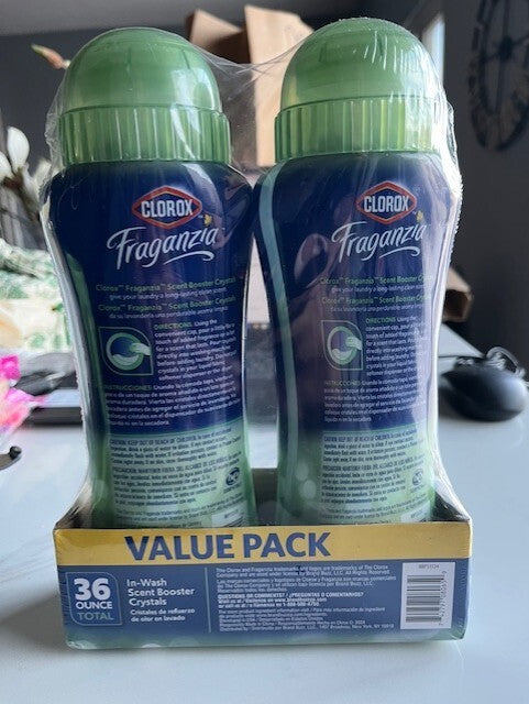 Clorox Fraganzia In Wash Scent Boost Crystals CEDARWOOD & SAGE Scent 36oz 2 Pack