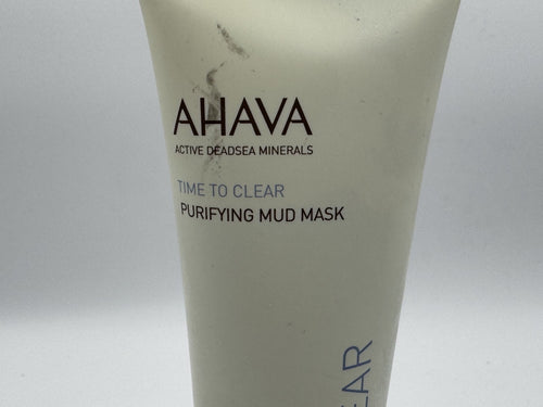 AHAVA Time To Clear Purifying Face Mud Mask 3.4 fl oz, Dead Sea mud, NWOB