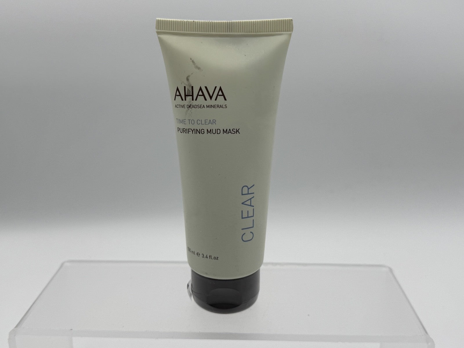 AHAVA Time To Clear Purifying Face Mud Mask 3.4 fl oz, Dead Sea mud, NWOB