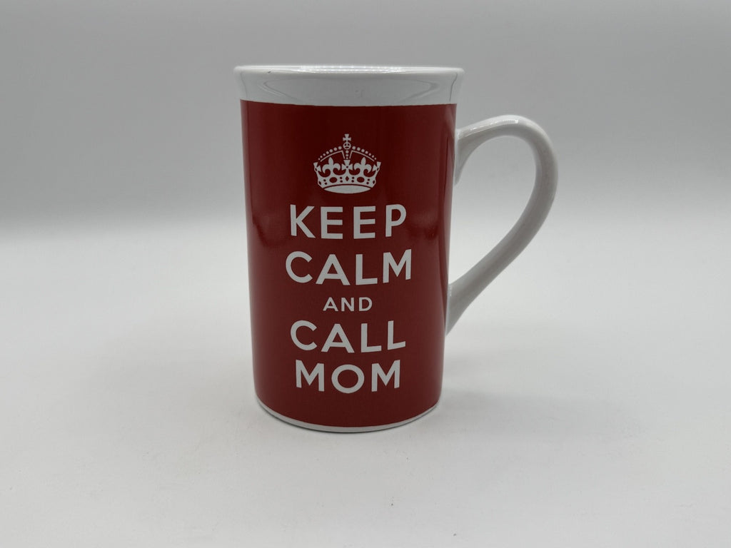 2pc.-Keep Calm and Make Tea & Call Mom by Bay Island 5" , 12 oz Tea Cup, NEW