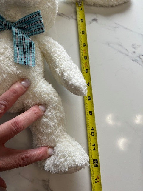 White Bunny Rabbit Plush Floppy Ears w/ bow tie, Stuffed Animal Toy PRE-OWNED