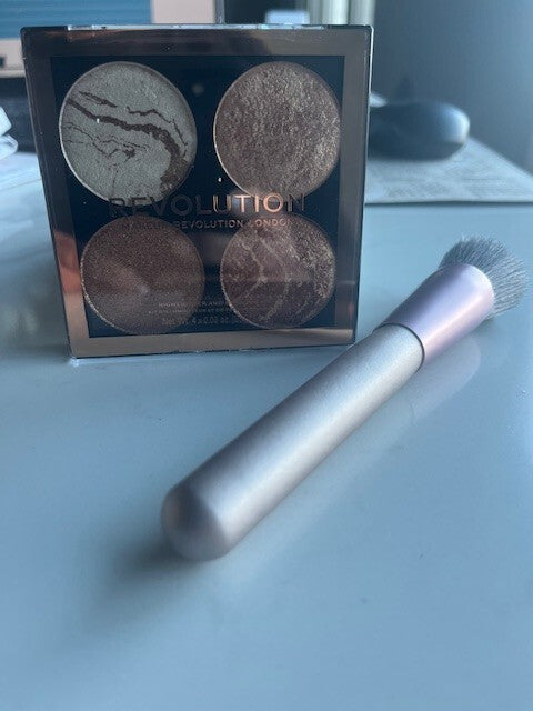 Makeup Revolution London Highlighter Cheek Kit Palette Don't Hold Back W/Brush