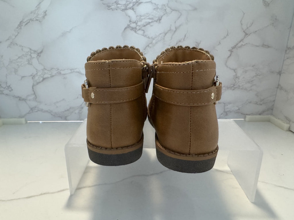 Gymboree Girls Booties Ankle Zip-Up Boots w/ Buckle Size 6 Pre-owned, Excellent