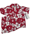 Aloha Republic Toddler Boy Tropical 2 pc. Shirt Short Set Red Floral Size 1T NWT