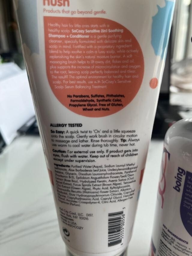 2 pc-SO COZY Sensitive 2 In 1 Soothing Shampoo + Conditioner & Curl Leave in New
