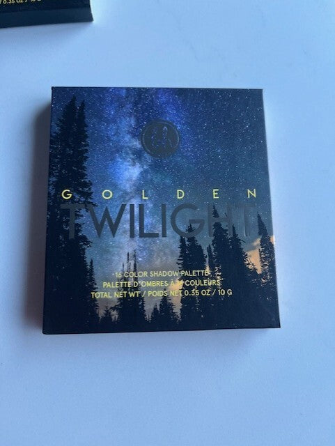BH Cosmetics Golden Twilight 16 Color Eyeshadow Palette Makeup w/Brush, Read