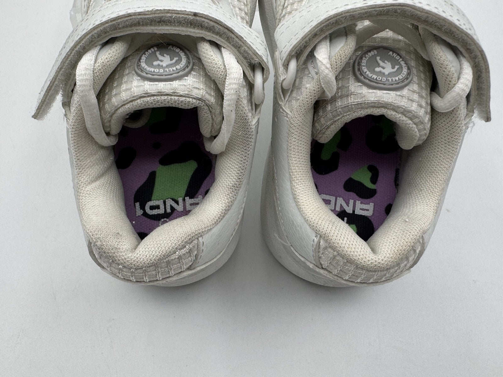 AND1 White Platform Court Big Girls Sneakers Shoes Size 13 Kids, White, Pre-own