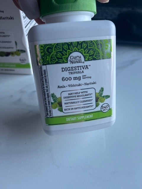 Guru Nanda Digestiva Triphala 240 Tabs 600mg Helps Digestive Antioxidants SEALED