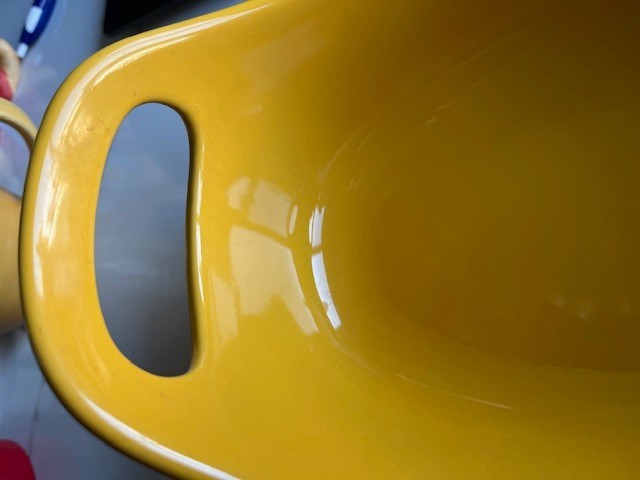 Rachel Ray Casserole Oval 1.25 Qt Golden Yellow Bakeware Stoneware Cassic w/hand