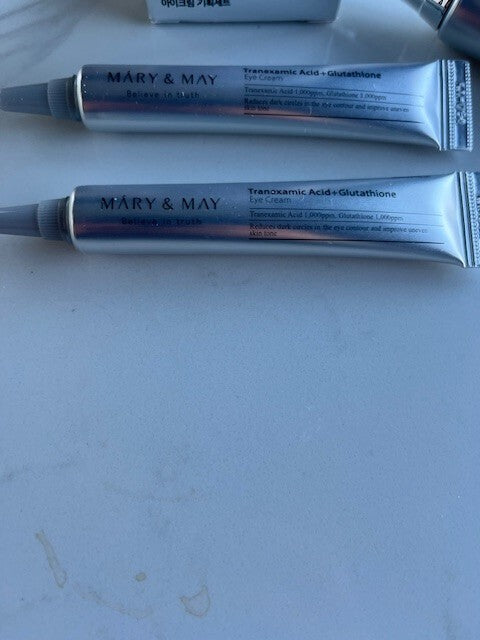 Mary & May Tranexamic, Glutathione 3pc. Eye Cream Special Set (30g/1pc +12g) NIB