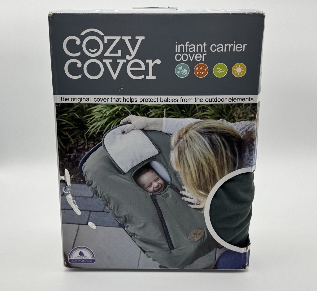 Cozy Cover Infant Carrier Cover Protects Babies from Outdoor Elements - Gray NIB