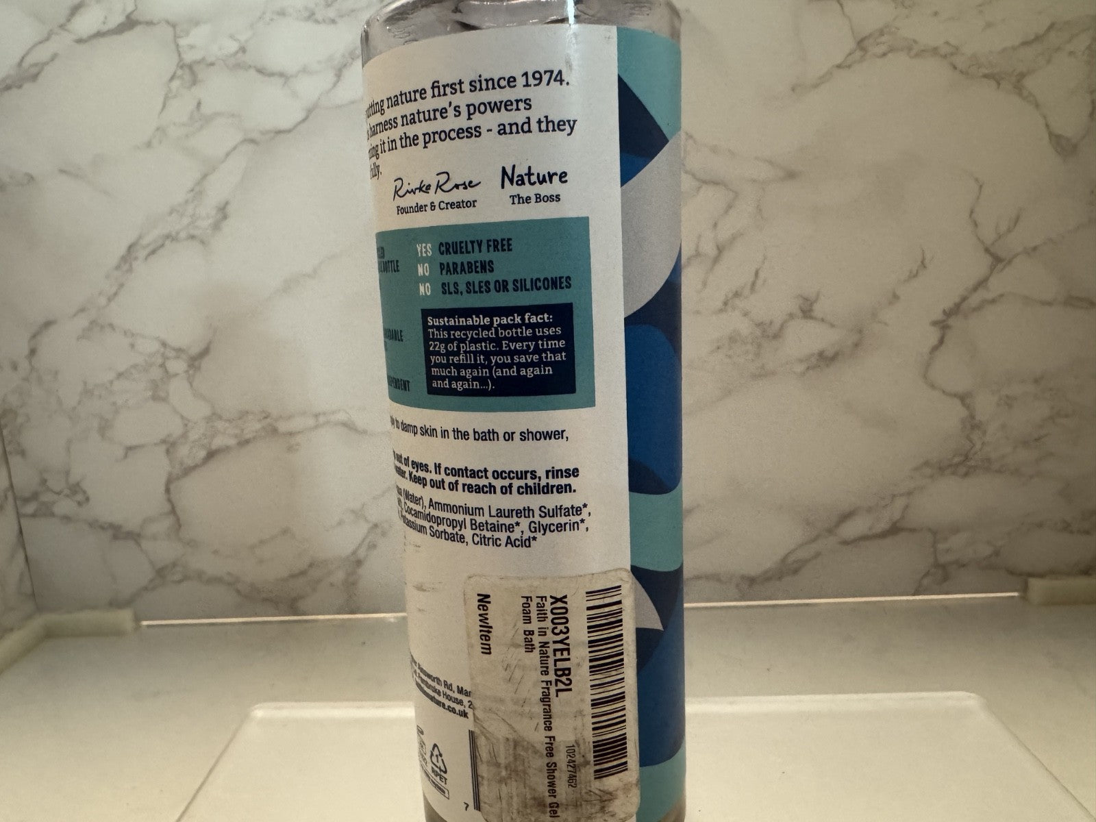 FAITH IN NATURE Body Wash Fragrance Free, Sensitive, 13.5 fl oz, Damaged Cap