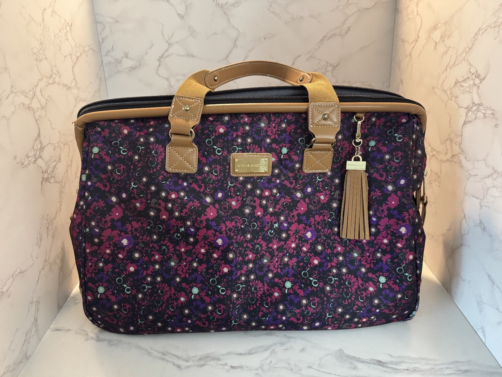 Steve Madden Global Wire Frame Satchel - Deep Purple, Pre-owned, Great Condition