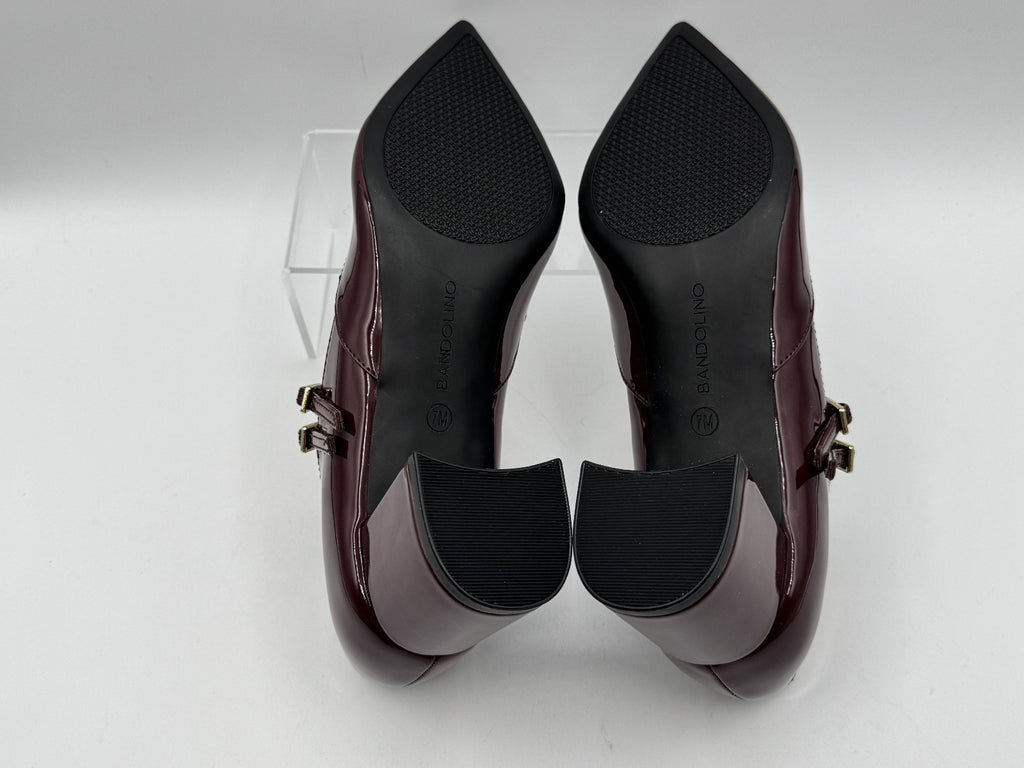 Bandolino Mary J Smith Dark Red, Size 7M Women's Pumps w/Block Heel NIB-006