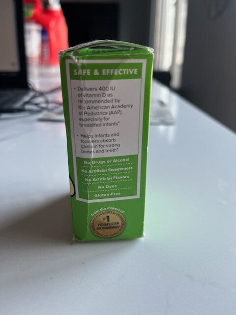 Zarbee's Naturals Baby Vitamin D Supplement Drops Strong Bones .47oz Exp 4/24